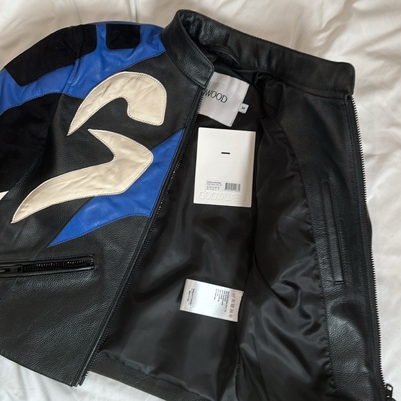 NWT DEADWOOD X REVOLVE Enduro Leather Jacket - Picture 6 of 7